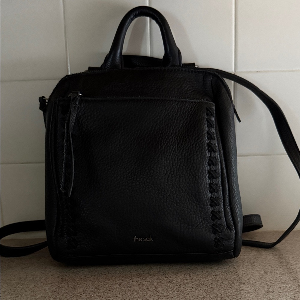 The Sak Black Textured Shoulder Bag